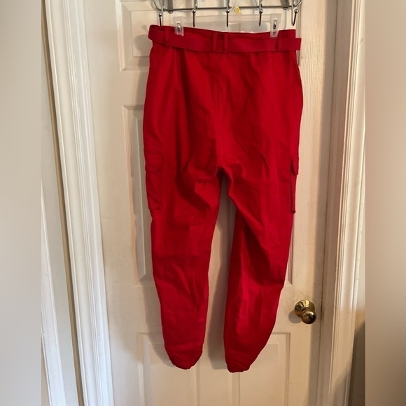 Love Moda cargo Pants Women’s XL 16 Red Tapered Ankle NWOT - Picture 2 of 7